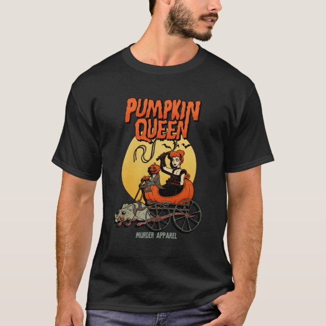 Camiseta Halloween Pumpkin Queen Spooky (Frente)