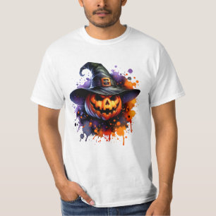Camiseta Halloween Pumpkin Skull Spoky