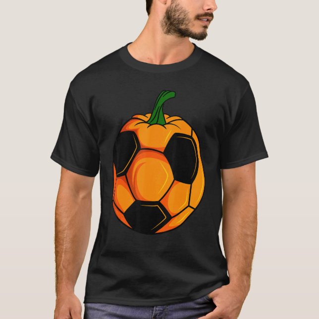 Camiseta Halloween Pumpkin Soccer Ball Player Ball Team Spo (Frente)