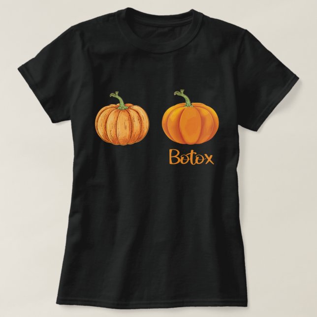 Camiseta Halloween Pumpkin Spooky Engraçado Botox Dealer (Frente do Design)