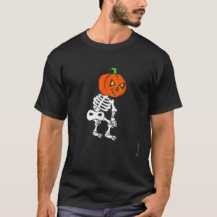 Camiseta Halloween Pumpkin Vibes Dança Twerking Skeleton Fu
