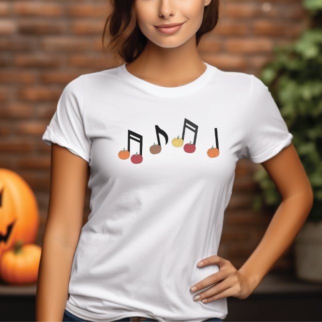 Camiseta Halloween Pumpkins Music Notes (Criador carregado)