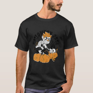 Camiseta Halloween Rage Rock Music Guitar Pumpkin T Shirt