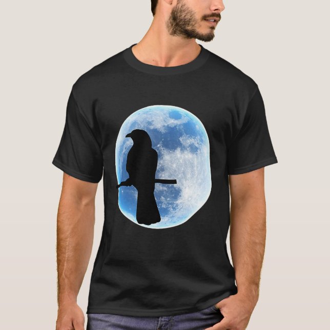 Camiseta Halloween Raven  Crows on a branch by the full moo (Frente)