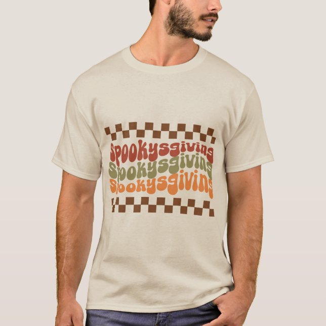 Camiseta Halloween Retro Vibes | Ação à Spooky (Frente)