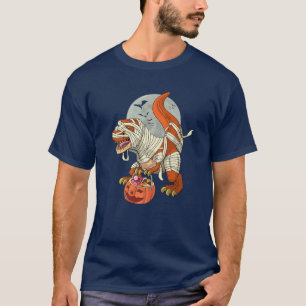 Camiseta Halloween S For Men Boys Dinossaur T Rex Mummy Pum