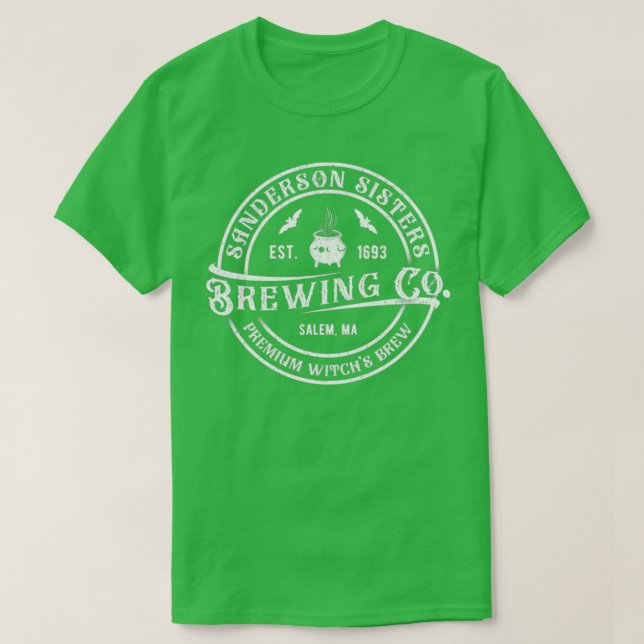 Camiseta Halloween Sanderson Sisters Brewing Co V4 Classque (Frente do Design)