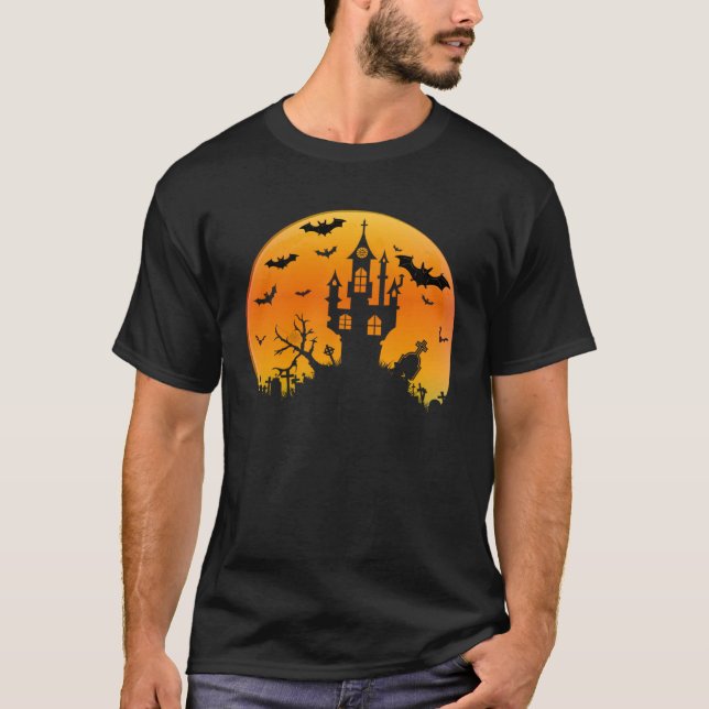 Camiseta Halloween Scape Haunted House Fun Scare Creepy (Frente)