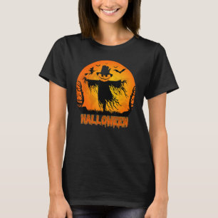 Camiseta Halloween Scarecrow Pumpkin Jack O Lanterna Costum