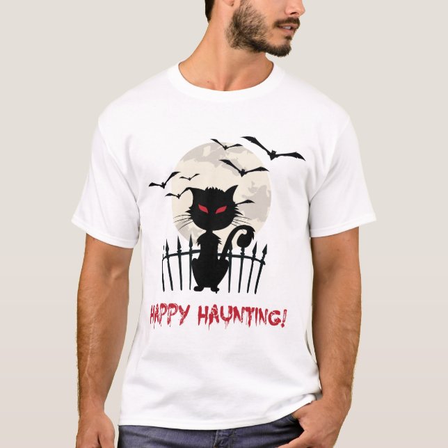Camiseta Halloween Scary Cat (Frente)