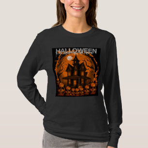 CAMISETA HALLOWEEN SCARY HAUNTED HOUTS SKULES