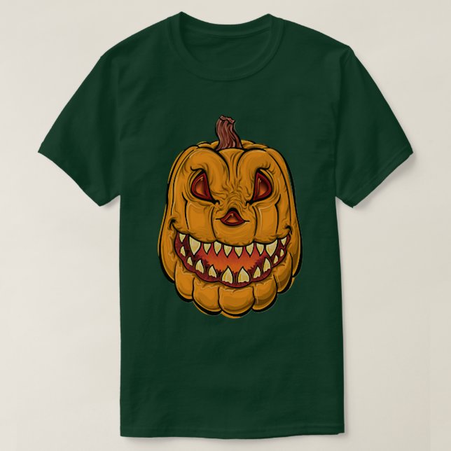 Camiseta Halloween Scary Jack O Lanterna (Frente do Design)