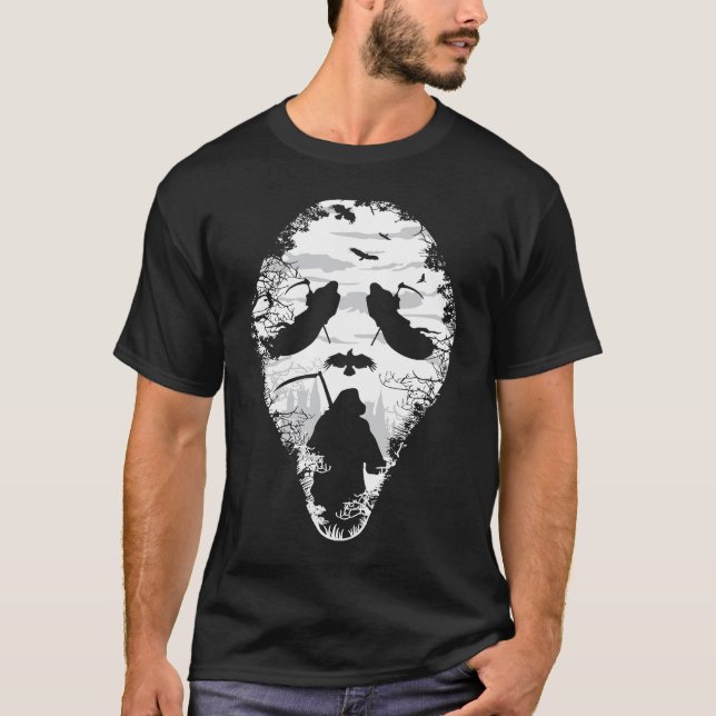 Camiseta Halloween Scream of Death Grim Reapers Form Ghostl (Frente)