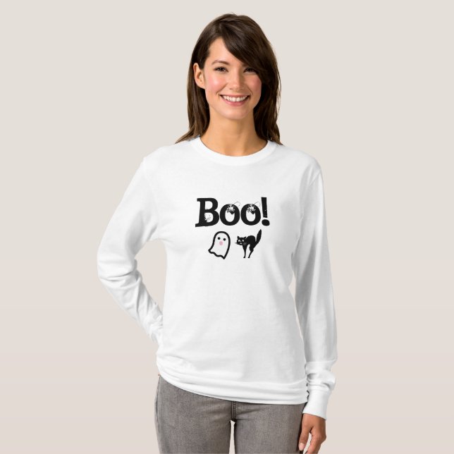 Camiseta Halloween Season Boo TShirt (Frente Completa)