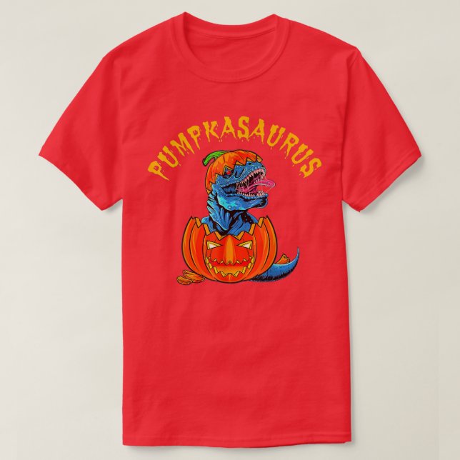 Camiseta Halloween-Shirt Pumpkasaurus Dinosaur-ShirtBoy Pum (Frente do Design)