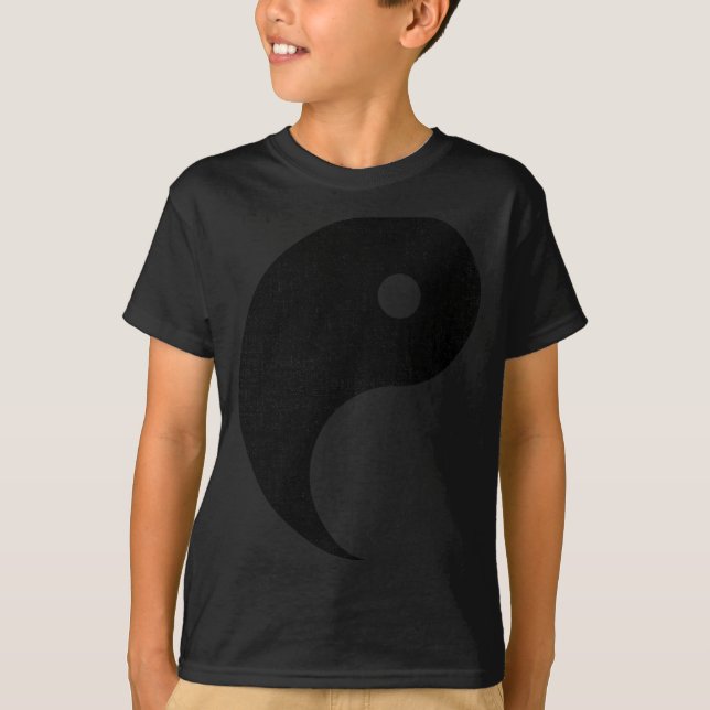 Camiseta Halloween Shirt Yang And Yin Matching Couples Blac (Frente)