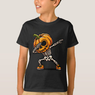 Camiseta Halloween Skeleton Boys Trick Treat Engraçado Pump