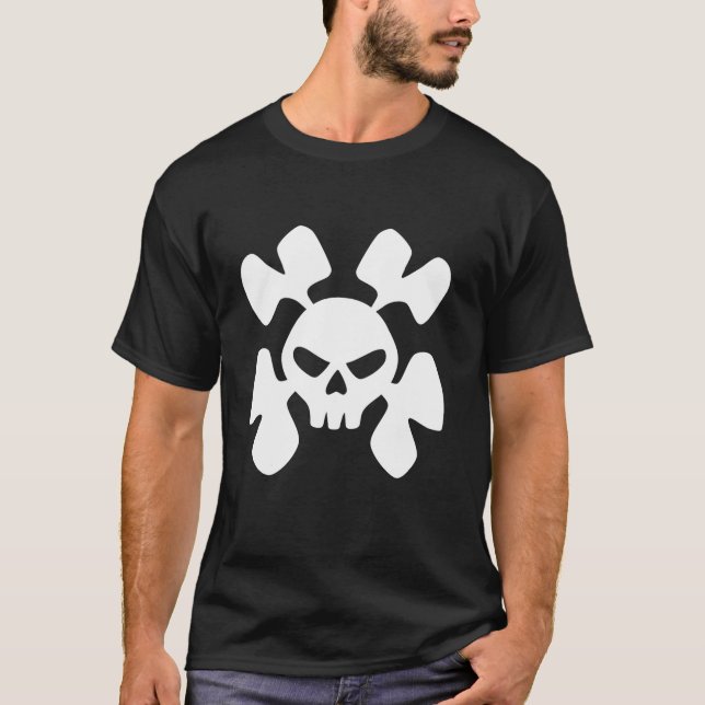 Camiseta Halloween Skeleton Chunky Crossbones Gótico Punk R (Frente)