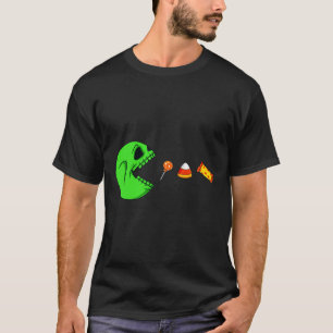 Camiseta Halloween Skeleton come doces crianças divertidas