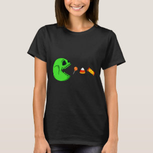 Camiseta Halloween Skeleton come doces crianças divertidas