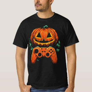 Camiseta Halloween Skeleton Gamer Video Gaming Boys Men Kid