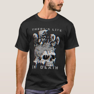 Camiseta Halloween Skeleton Life Cute Mushroom Retro Cartô
