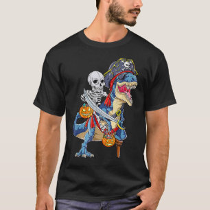 Camiseta Halloween Skeleton Mummy Dinosaur rex Hallowen Bo