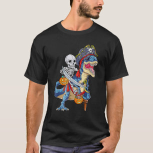 Camiseta Halloween Skeleton Mummy Dinosaur rex Hallowen Bo