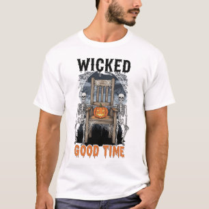 Camiseta Halloween Skeleton Pumpkin T-Shir