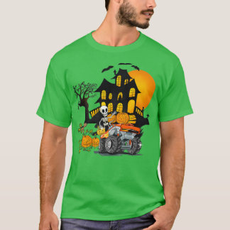 Camiseta Halloween Skeleton Riding Monster Truck Pumpkin Bo