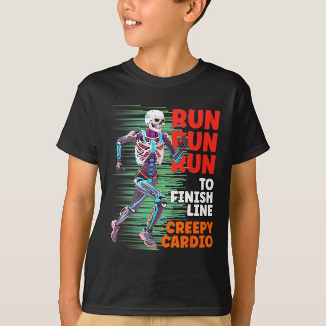 Camiseta Halloween Skeleton Runner Creepy Cardio Jogger Spo (Frente)