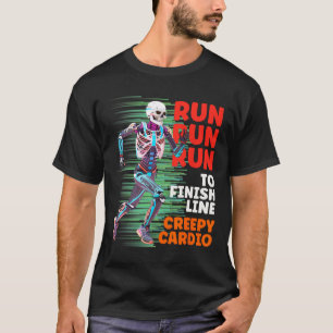 Camiseta Halloween Skeleton Runner Creepy Cardio Jogger Spo