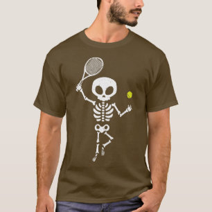Camiseta Halloween Skeleton Tênis Tênis Sayings