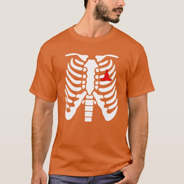 Camiseta Halloween Skeleton Yoga (Frente)
