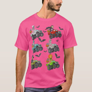Camiseta Halloween Skeleton Zombie Andando Monster Truck Va
