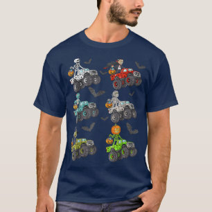 Camiseta Halloween Skeleton Zombie Andando Monster Truck Va