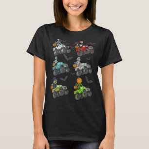 Camiseta Halloween Skeleton Zombie Andando Monster Truck Va