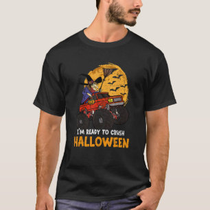 Camiseta Halloween Skeleton Zombie Andando Monster Truck Va