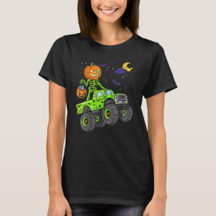 Camiseta Halloween Skeleton Zombie Andando Monster Truck Va
