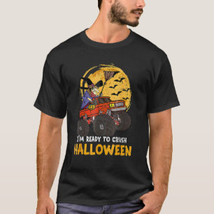 Camiseta Halloween Skeleton Zombie Andando Monster Truck Va