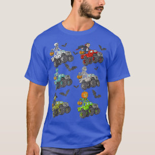 Camiseta Halloween Skeleton Zombie Andando Monster Truck Va