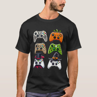 Camiseta Halloween Skeleton Zombie Controladoras de Jogos M
