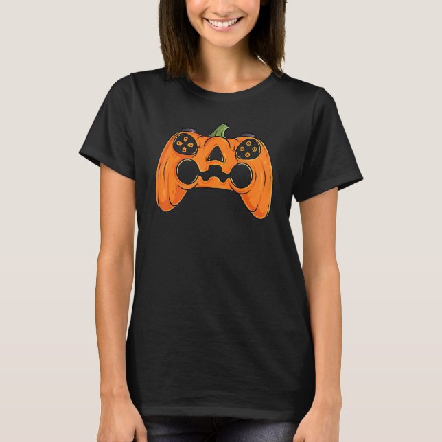 Camiseta Halloween Skeleton Zombie Gaming Controllers Mummy (Frente)
