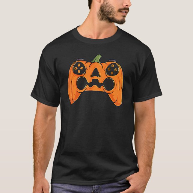 Camiseta Halloween Skeleton Zombie Gaming Controllers Mummy (Frente)