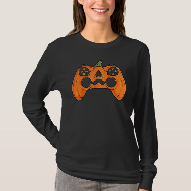 Camiseta Halloween Skeleton Zombie Gaming Controllers Mummy (Frente)