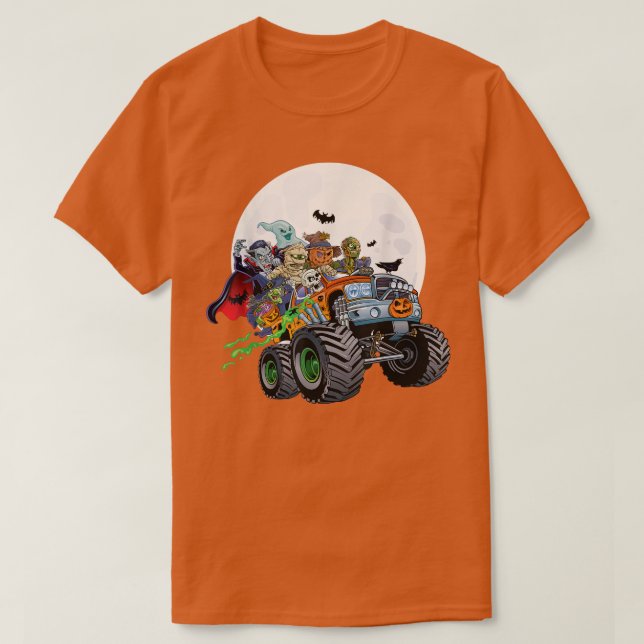 Camiseta Halloween Skeleton Zombie Monster Vampire Bo (Frente do Design)