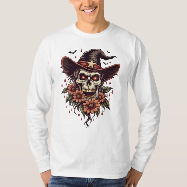 Camiseta Halloween Skull (Frente)