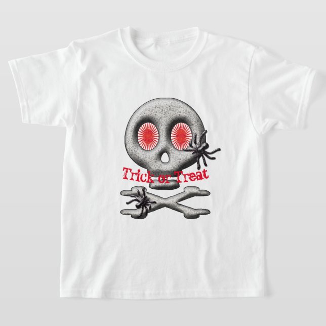 Camiseta Halloween Skull e Aranhas (Postura )