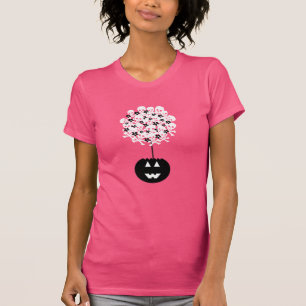 Camiseta Halloween Skull Topiary