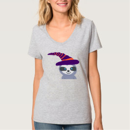 Camiseta Halloween Sloth no Chapéu das Bruxas